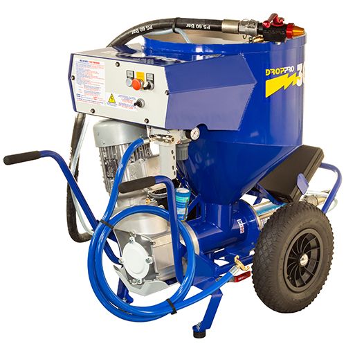 Droppro 30 P - Machine à projeter Euromair - Gros chantiers - Cuve inox 90L - Débit jusqu'à 26 kg/min_0