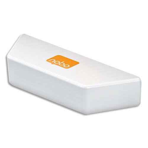 EFFACEUR MAGNETIQUE NOBO - POUR TABLEAUX BLANCS - L21,9 X H8,9 CM - BLANC