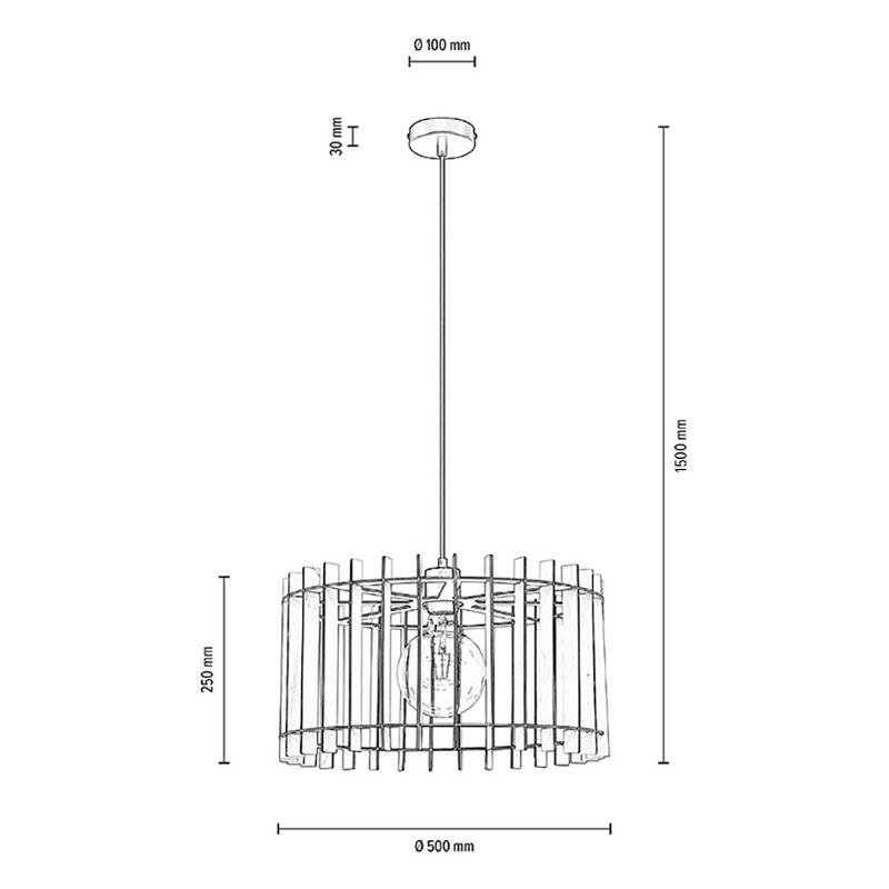 ENVOSTAR MORS SUSPENSION, CONTREPLAQUÉ DE BOULEAU, 1 LAMPE
