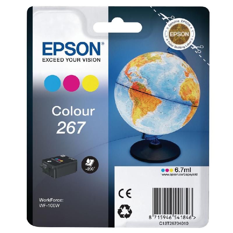 EPSON CARTOUCHE D'ENCRE MAPPEMONDE T2670 (C13T26704010) - COULEUR: TRICOLORE