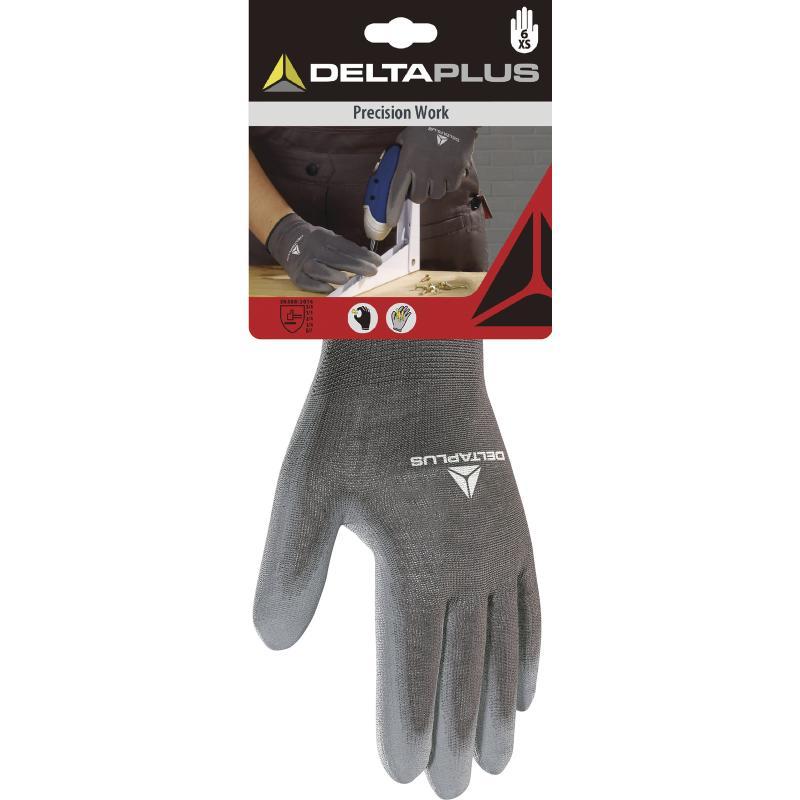 Gants de manutention tricot polyester - paume PU - Réf. DPVE702PG_0
