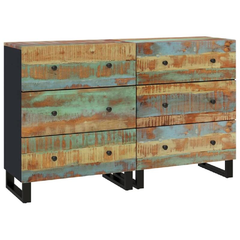 Helloshop26 - Buffet bahut commode armoire meuble de rangement organisateur cuisine salle de séjour salons lot de 2 60 x 33 x 75 cm 02_0036642 - Bois_0