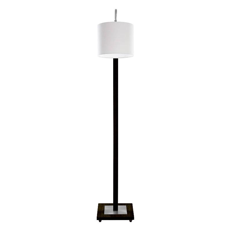 HERZBLUT RIKA LAMPE SUR PIED, CHÊNE CENDRÉ CHARBON/BLANC
