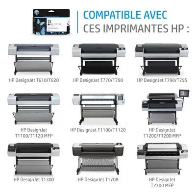 HP 72 cartouche d'encre DesignJet noir mat, 130 ml_0