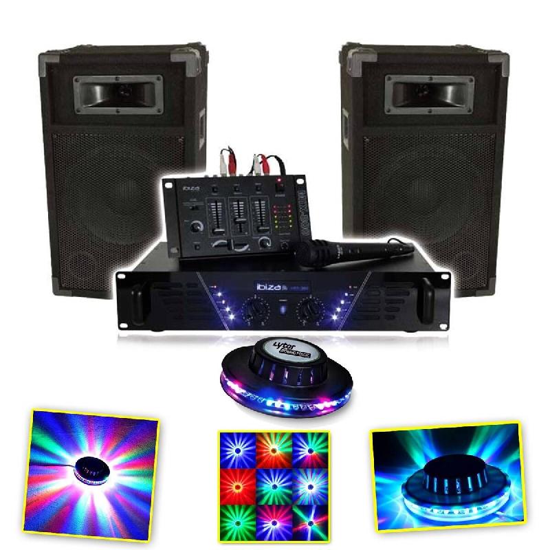 Ibiza Sound IBIZA DJ-300 Kit de sonorisation DISCO 480W + RoundMagic LytOr LED RVB - 3700804176976_0