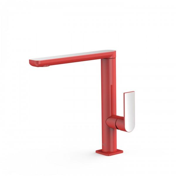 MITIGEUR LAVABO BEC 35X15 MM ROUGE-CHROME - TRES 20020502RO