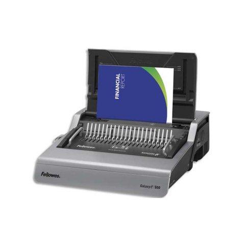 PERFORELIEUR FELLOWES GALAXY E-500 ÉLECTRIQUE ANNEAUX PLASTIQUE CAPACITÉ 25F RELIE 500F 152X490X446MM COLORIS GRIS