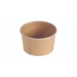 Petit pot Kraft revêtement PLA en Carton Kraft - Ø7,3 x 4,5 cm - 24cl - x1000 pièces CROKUS - marron en carton 17904_0
