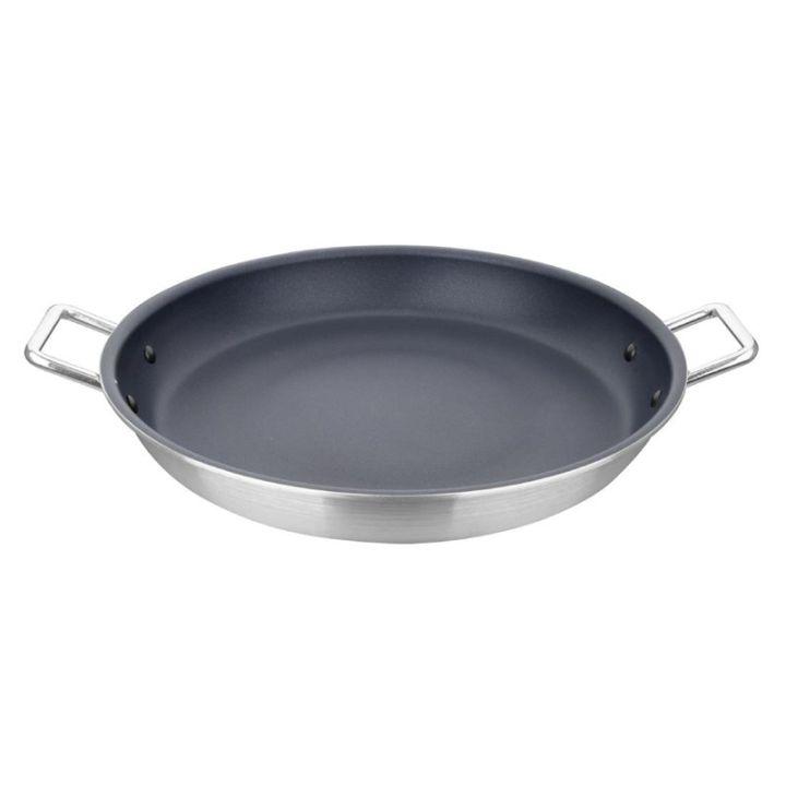 Poêle à paëlla en aluminium PRO 8 Litres, (Ø)450 x (H)68 mm, avec revêtement teflon antiadhésif, compatible tous feux_0
