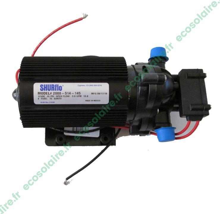 Pompe de surface Premium 2088 12V Shurflo - solaire, autoamorçante, 13 L/min, jusqu’à 3,4 bars_0