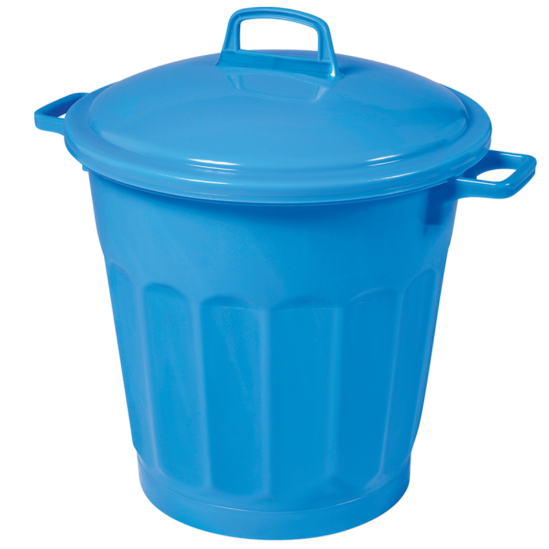 Poubelle ronde tri sélectif 50L Gilac - Bleu_0