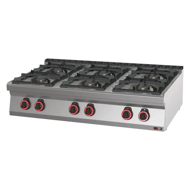 RM GASTRO Fourneau à gaz 6x brûleur ECO sans soubassement REDFOX - SPB 70/012 G - REDFOX - 0615402562829_0
