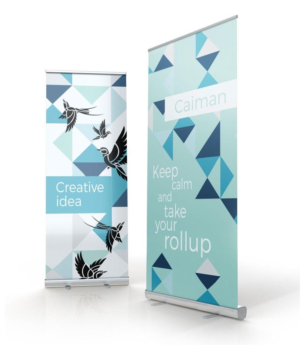 Roll-up pour stand et présentation événementiel - 80cm à 1,2m - Simple ou double face - Aluminium avec impression_0