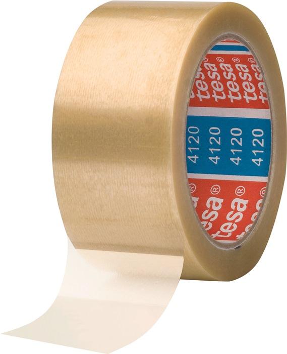 Ruban adhésif d'emballage en PVC tesapack® 4120 - incolore - 66 m x 50 mm - rouleau TESA_0