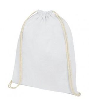 SAC À DOS OREGON EN COTON DE 140 G/M² AVEC CORDON DE SERRAGE 5L - BLANC - SACS À DOS PUBLICITAIRES PERSONNALISÉS