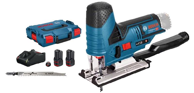 SCIE SAUTEUSE 12V GST 12V-70 + 2 BATTERIES 2.0 AH + CHARGEUR + COFFRET L-BOXX - BOSCH - 06015A100D