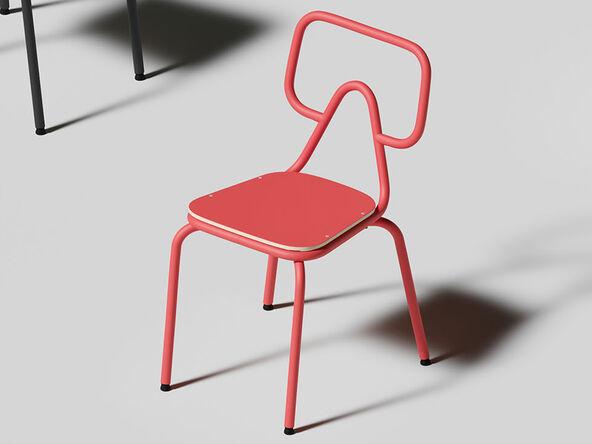 Chaise de collectivité en acier Pepper Corbetta design atypique_0