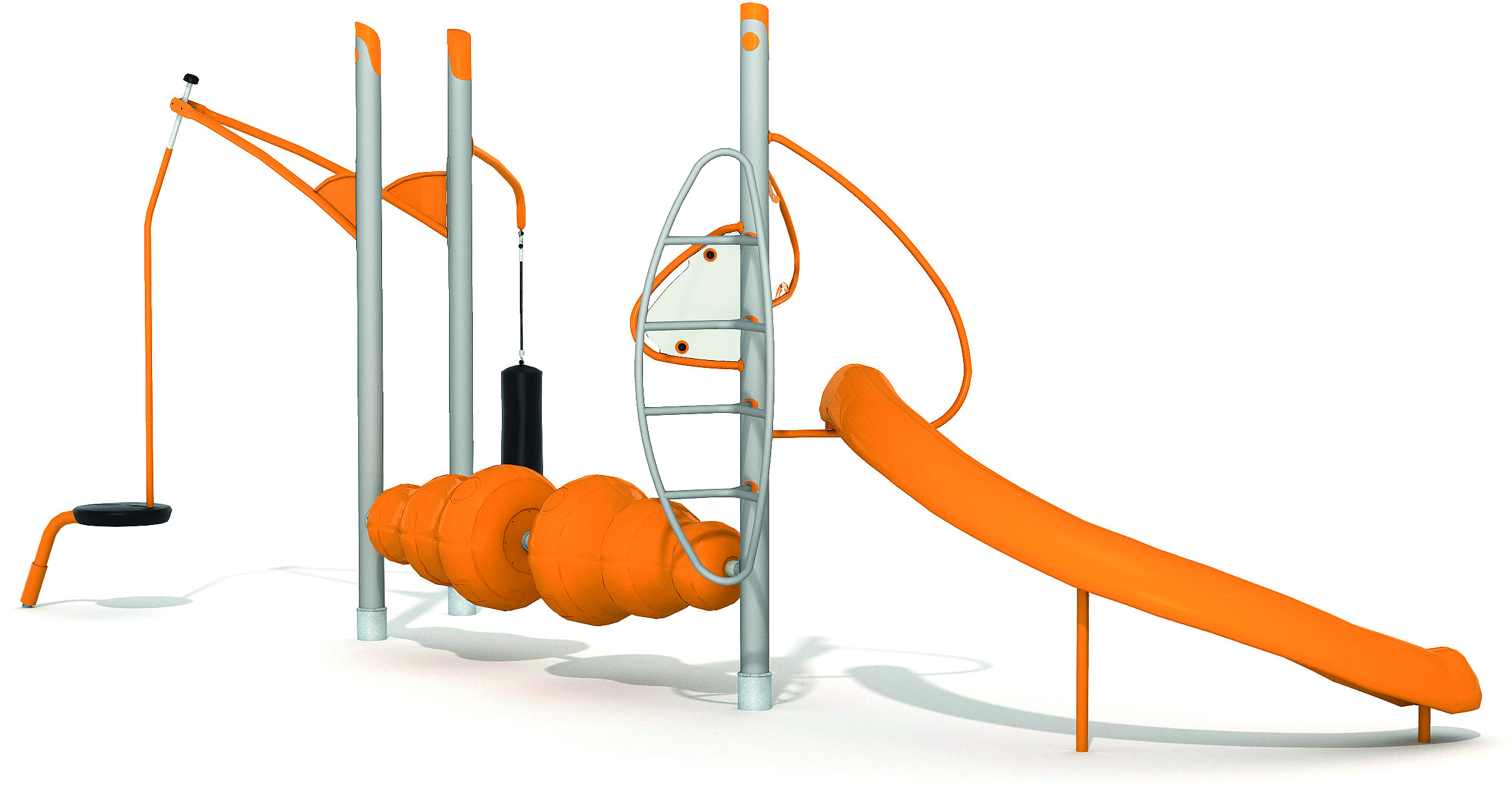 Structure multi-jeux pour enfants 5-12 ans - Agito Woop gris - 8002106 Hags - Fondation à enterrer_0