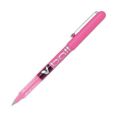 STYLO ROLLER PILOT V-BALL 05 - POINTE METAL 0.3 MM - ENCRE LIQUIDE ROSE