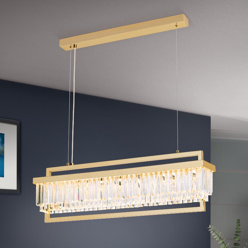 ORION SUSPENSION LED PRISM, ALLONGÉE, DORÉE