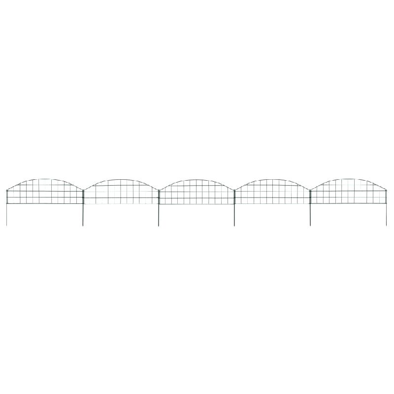 Vidaxl ensemble de clôture de jardin arquée 77,3x26 cm vert 146101_0