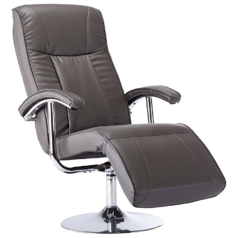 VidaXL Fauteuil TV gris similicuir Modèle Gervella - 248588_0