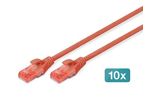 DIGITUS DK-1617-0025-R-10 CÂBLE DE RÉSEAU ROUGE 0,25 M CAT6 U/UTP (UTP_0