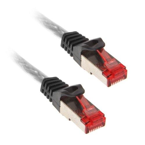 Câble RJ InLine 76411T - 1m S-STP/PiMF Cat. 6 - Connecteurs RJ-45 homme/homme - Transparent_0