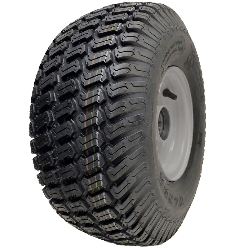 15x6.00-6 Roue de tondeuse à gazon moyeu 65mm, pneu P332 4 plis sur jante roulements 20mm_0