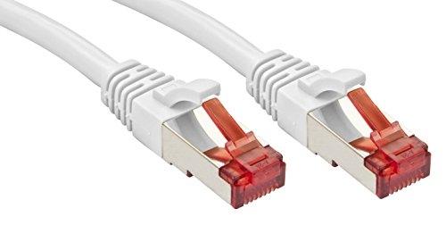LINDY 47791 - Câble réseau Cat.6 S/FTP en cuivre 250 MHz 0,5 m - Connecteurs RJ-45 plaqués or - Blanc_0