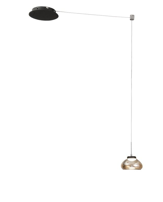 Arabella - Suspension décentralisée Ambre - Fabas Luce - LED 8W dimmable - Montage décentralisé - orange 8019282510475_0