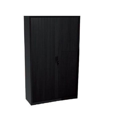 ARMOIRE HAUTE PORTES RIDEAUX MONOBLOC NOIR H.198 CM