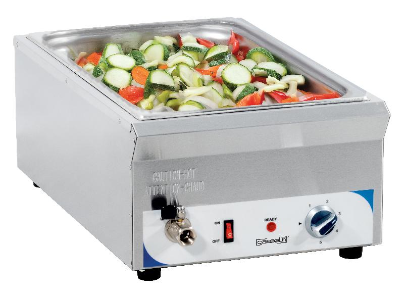 Bain-marie en acier inoxydable avec robinet de vidange GN 1/1 - 100 mm - CASSELIN CBMV100_0