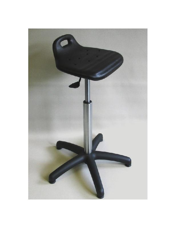 Chaise d'atelier en polyuréthane - patins polyamide - chpn2221r - résistante aux chocs et coupures_0