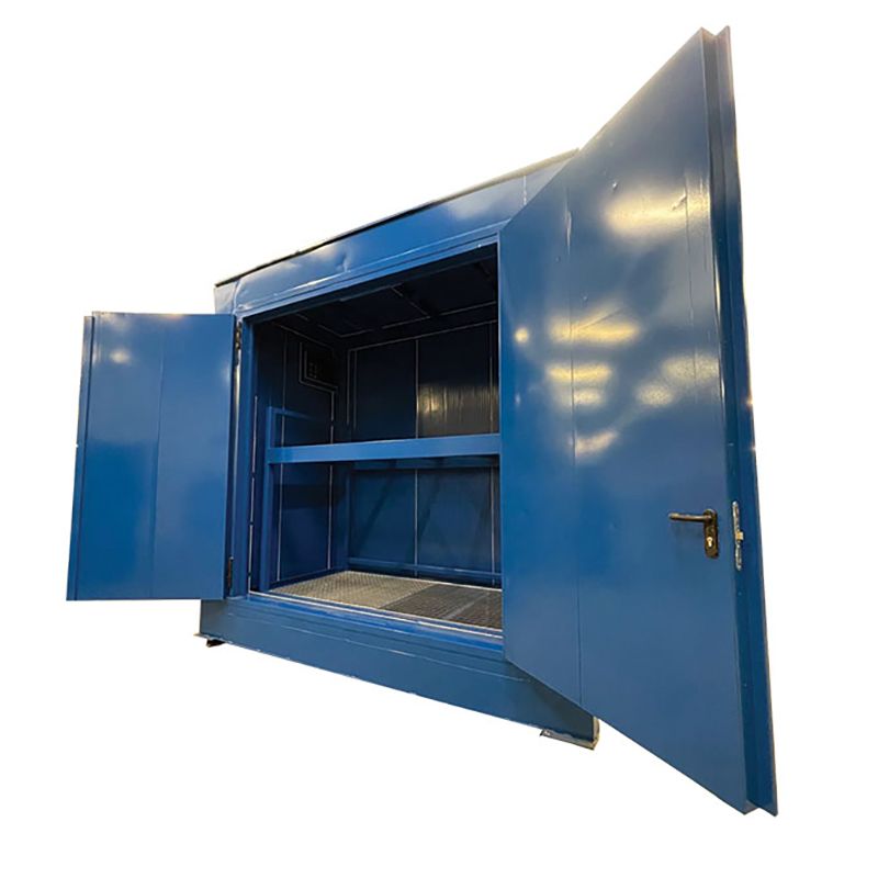 Conteneur de stockage en acier REI 120 - pour produits dangereux - dimensions de 2 à 12m - options coupe-feu et ventilation_0