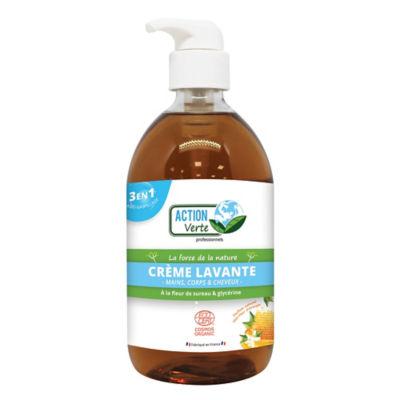 Crème lavante mains corps cheveux Action Verte fleur de sureau 500 ml_0