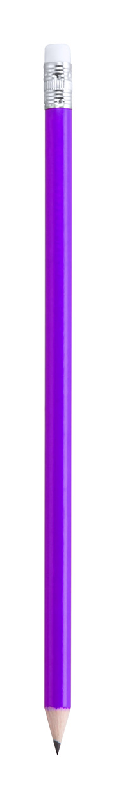 Crayon à papier avec gomme taillé - Mine HB - Couleur violet - Poids 5.75g_0