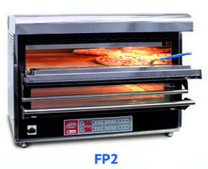 Four à pizza électrique avec hotte intégrée - 2x2 pizzas - 2 chambres indépendantes - PROMOSHOP_0