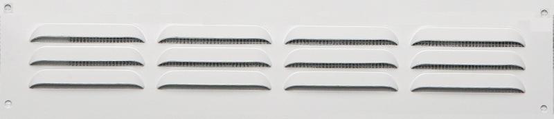 Grille d'aération aluminium laqué - 5 x 24 cm - anti-insectes - usage intérieur/extérieur_0