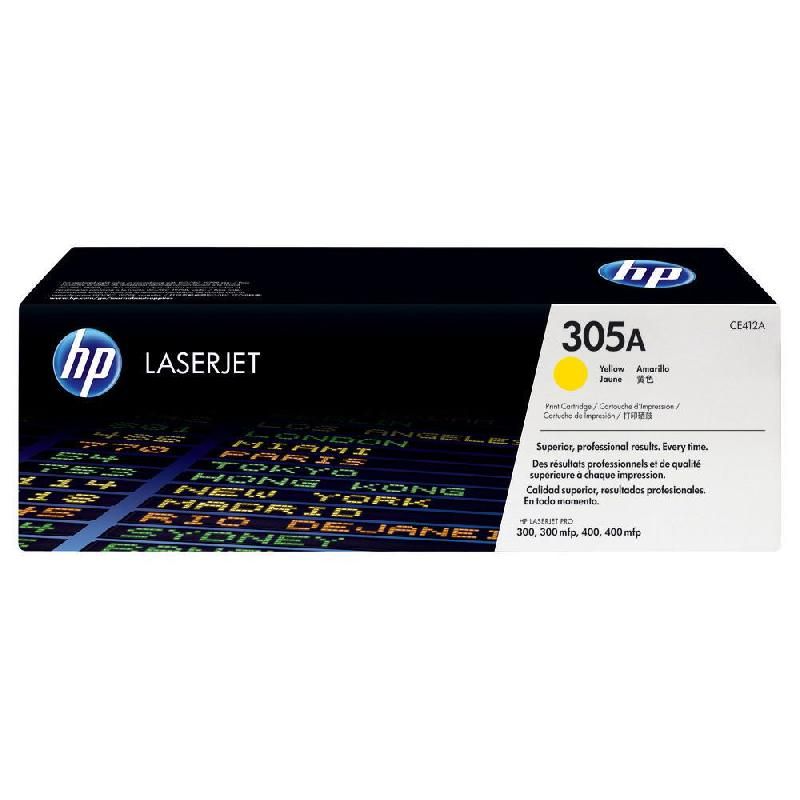 HEWLETT PACKARD TONER ORIGINAL 305A (CE412A) - COULEUR: JAUNE