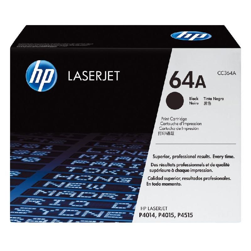 HEWLETT PACKARD TONER ORIGINAL 64A (CC364A) - COULEUR: NOIR