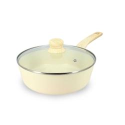 Menastyl - Sauteuse 24cm Colorama Creme - En Aluminium - Revetement Antiadhesif En Ceramique - aluminium 3256391017869_0