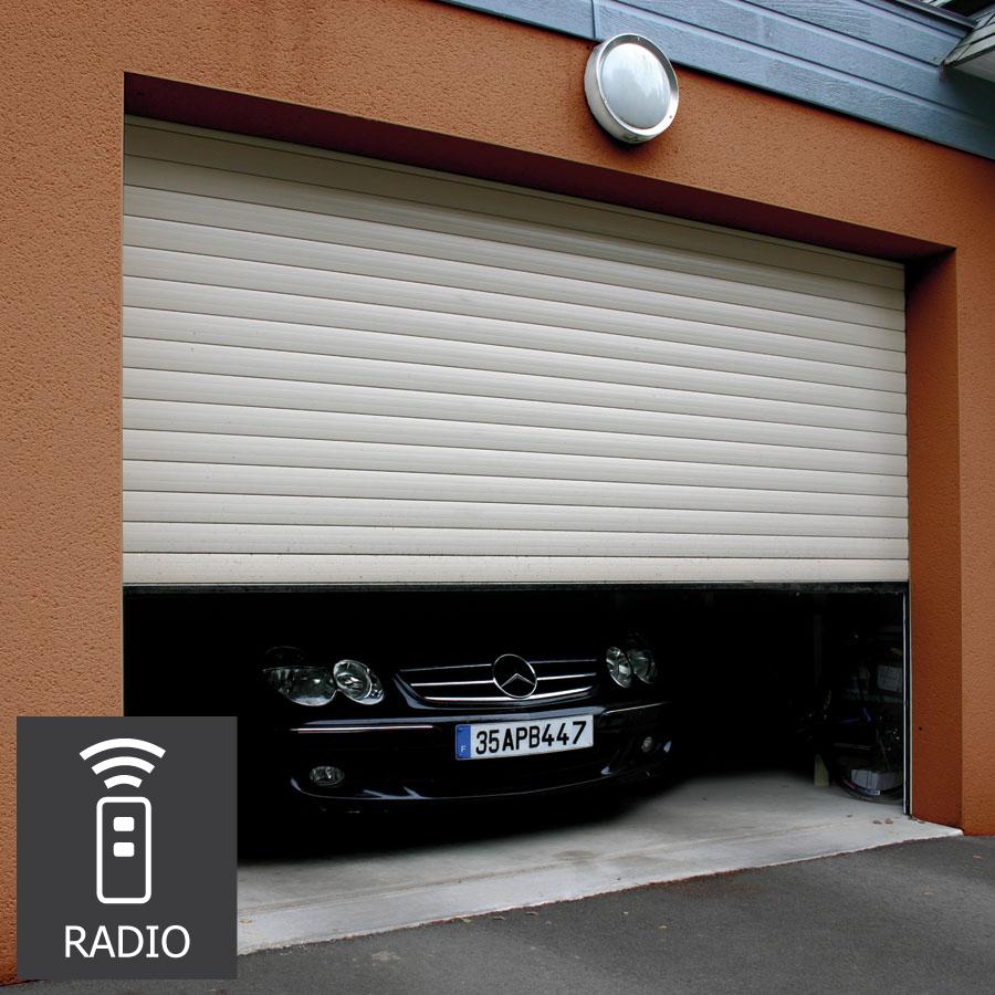 Porte de garage à enroulement sur-mesure motorisée lames a77_0