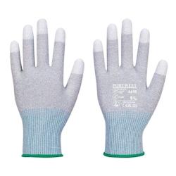 Portwest - Gants paume enduite PU ESD et bouts de doigt résistant à la coupure de niveau C (Pack de 12) Gris Taille 6 - 5036146015047_0