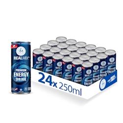 REALMIX Energy Drink – Boisson énergisante sans taurine – Pack 24 × 250 ml - 9120060950167_0