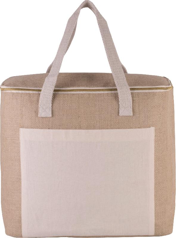 Sac isotherme en jute - grand modèle - Réf: KI0354 - Kimood_0