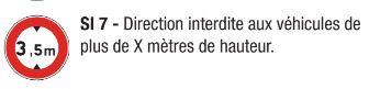 Signalisation d'interdiction - Direction interdite aux véhicules de plus de X mètres de hauteur - Panneau routier_0