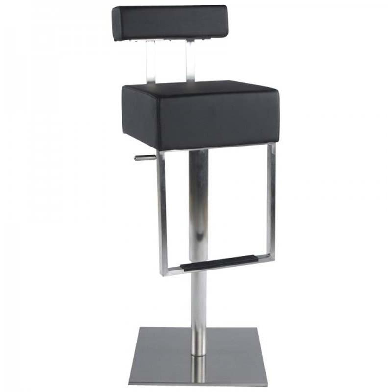 Tabouret de bar rotatif Zeus 110 cm noir - Hauteur ajustable - Paris Prix_0