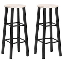VidaXL Tabourets De Bar Lot De 2 Noir Mdf - noir 284388_0