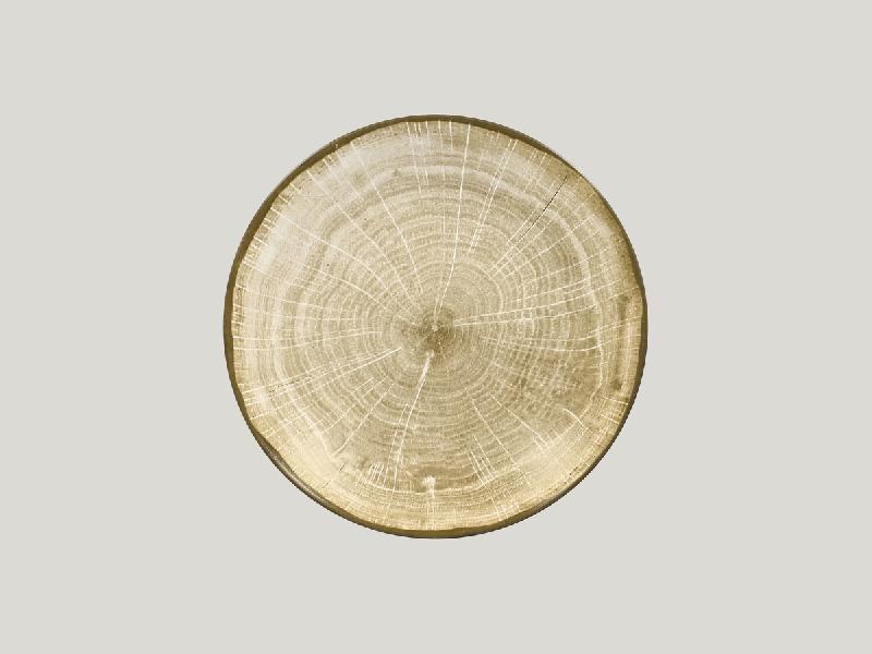 ASSIETTE COUPE CREUSE ROND MOSS PORCELAINE Ø 26 CM WOODART RAK